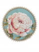 Английский сад Пион розовый голубой фон Салфетка д45см  - Арт-Декор. Продажа художественных изделий оптом и розницу