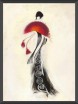 Девушка с красным веером 1,   Автор: Робертсон, Мерлин 40*60 см - Арт-Декор. Продажа художественных изделий оптом и розницу