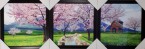 Глянцевый постер Сакура в горах комплект из трех картин 40*40см - Арт-Декор. Продажа художественных изделий оптом и розницу