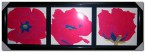  Глянцевый постер Маки на белом трио 40*120 см - Арт-Декор. Продажа художественных изделий оптом и розницу