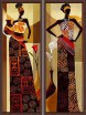 Две африканки к-т из двух картин 20*55 см - Арт-Декор. Продажа художественных изделий оптом и розницу