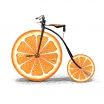 Декобокс. Апельсиновый велосипед 33*33 см - Арт-Декор. Продажа художественных изделий оптом и розницу