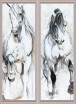 Белые лошади 2 к-т из двух картин 20*50 см - Арт-Декор. Продажа художественных изделий оптом и розницу