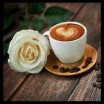 Кофе с розой 30*30 см - Арт-Декор. Продажа художественных изделий оптом и розницу