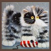 Кот с мышкой 30*30 см - Арт-Декор. Продажа художественных изделий оптом и розницу