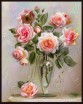 Постер под холст Розы на мраморном столике 13*18 см - Арт-Декор. Продажа художественных изделий оптом и розницу