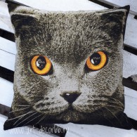 Чехол Британская кошка 45*45см - Арт-Декор. Продажа художественных изделий оптом и розницу