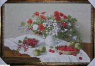 Цветы и ягоды 50*70см - Арт-Декор. Продажа художественных изделий оптом и розницу