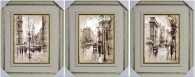 Постер в двойном багете Старый город, комплект из трех картин 50*60см - Арт-Декор. Продажа художественных изделий оптом и розницу