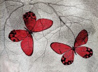 Декобокс.  Две бабочки 50*70 см  (с поталью) - Арт-Декор. Продажа художественных изделий оптом и розницу