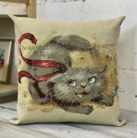 Чехол Баловни котенок с ленточкой 45*45см - Арт-Декор. Продажа художественных изделий оптом и розницу