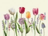 Тюльпаны моей любимой светлый фон Скатерть 140х180 см  - Арт-Декор. Продажа художественных изделий оптом и розницу