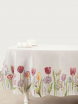 Тюльпаны моей любимой серый фон Скатерть овал 160х250 см  - Арт-Декор. Продажа художественных изделий оптом и розницу