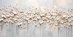 Белые цветы-золотые ветки. 130*70 см с дорисовкой - Арт-Декор. Продажа художественных изделий оптом и розницу