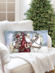 Дед Мороз и белый конь Красный Наволочка 70х40 см - Арт-Декор. Продажа художественных изделий оптом и розницу