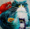 Декобокс. Коты 1 25*25 см - Арт-Декор. Продажа художественных изделий оптом и розницу
