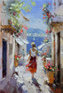 Остров Крит 50*70 см с дорисовкой - Арт-Декор. Продажа художественных изделий оптом и розницу