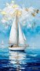 Парусник в море 30*40см с поталью - Арт-Декор. Продажа художественных изделий оптом и розницу