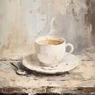 Капучино 25*25см с дорисовкой - Арт-Декор. Продажа художественных изделий оптом и розницу