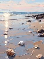 Ракушки 60*90см с дорисовкой - Арт-Декор. Продажа художественных изделий оптом и розницу