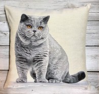 Чехол Британская короткошёрстная кошка 45*45см - Арт-Декор. Продажа художественных изделий оптом и розницу