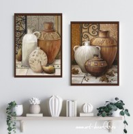 Средиземноморские вазы комплект из двух картин 30*40 см - Арт-Декор. Продажа художественных изделий оптом и розницу