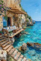 Райские острова 4 60*90 см с дорисовкой - Арт-Декор. Продажа художественных изделий оптом и розницу