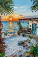 Райские острова 5 50*70 см с дорисовкой - Арт-Декор. Продажа художественных изделий оптом и розницу