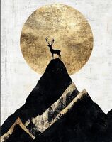 Оленьи горы 30*40см с поталью - Арт-Декор. Продажа художественных изделий оптом и розницу