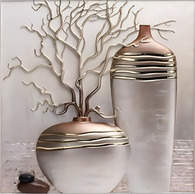 Элегантные вазы 30*30 с поталью - Арт-Декор. Продажа художественных изделий оптом и розницу