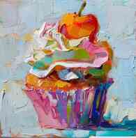 Маффин 25*25см с дорисовкой - Арт-Декор. Продажа художественных изделий оптом и розницу