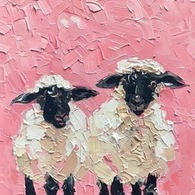 Овечки 25*25 с дорисовкой - Арт-Декор. Продажа художественных изделий оптом и розницу