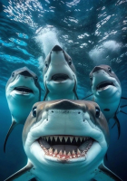 Декобокс. Крутые акулы 40*50см - Арт-Декор. Продажа художественных изделий оптом и розницу