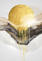 Лунная абстракция 30*40см с поталью - Арт-Декор. Продажа художественных изделий оптом и розницу