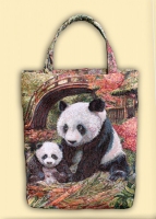 Гобеленовая сумка Панды 37*42см - Арт-Декор. Продажа художественных изделий оптом и розницу