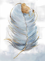 Шелковые перья 30*40см с поталью - Арт-Декор. Продажа художественных изделий оптом и розницу