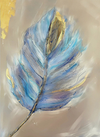 Шелковые перья 2 30*40см с поталью - Арт-Декор. Продажа художественных изделий оптом и розницу