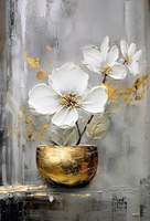 Ваза. Три цветка 30*40см с поталью - Арт-Декор. Продажа художественных изделий оптом и розницу