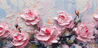 Зефирные цветы 130*70см с дорисовкой - Арт-Декор. Продажа художественных изделий оптом и розницу