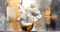Золотая ваза (с фактурной дорисовкой и поталью) 60*90 см - Арт-Декор. Продажа художественных изделий оптом и розницу