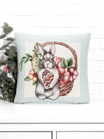 Пасха Сканди Кролик Наволочка 45х45 см  - Арт-Декор. Продажа художественных изделий оптом и розницу