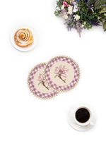 Гортензия розовая Комплект салфеток 2шт д27см кружево  - Арт-Декор. Продажа художественных изделий оптом и розницу