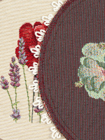 Маки и лаванда Комплект салфеток 2шт круг д24 см  - Арт-Декор. Продажа художественных изделий оптом и розницу