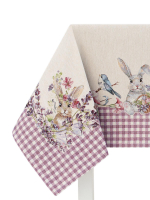 Принцесса клетка Лиловый Скатерть 140х140 см  - Арт-Декор. Продажа художественных изделий оптом и розницу