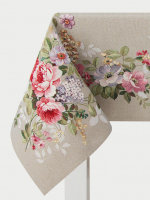 Принцесса цветов льняной Скатерть 140х180 см  - Арт-Декор. Продажа художественных изделий оптом и розницу