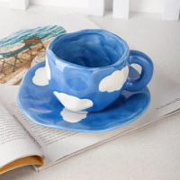 Чайная пара Белые облака в синем небе 300мл - Арт-Декор. Продажа художественных изделий оптом и розницу