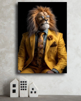 Декобокс. Лев в костюме 60*90см с поталью - Арт-Декор. Продажа художественных изделий оптом и розницу