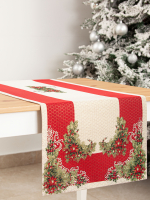 Рождественское кружево Красный Салфетка 44х140 см  - Арт-Декор. Продажа художественных изделий оптом и розницу