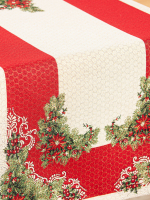 Рождественское кружево Красный Салфетка 44х140 см  - Арт-Декор. Продажа художественных изделий оптом и розницу