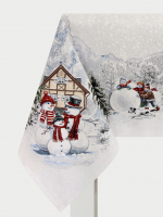 Счастливое детство Скатерть 140х140 см 2310650 шенилл серебро - Арт-Декор. Продажа художественных изделий оптом и розницу